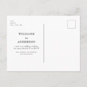 タイムレスB/Wウェディング日付の保存 ポストカード (裏面)