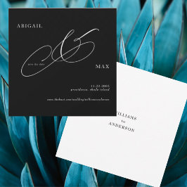 タイムレスB/W結婚のスクエア日付の保存