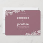 タイムレ結婚スのレースの外観 招待状 (正面)