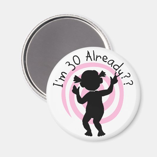 タイムワープ30すでにTシャツとギフト マグネット (正面/裏面)