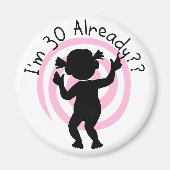 タイムワープ30すでにTシャツとギフト マグネット (正面)