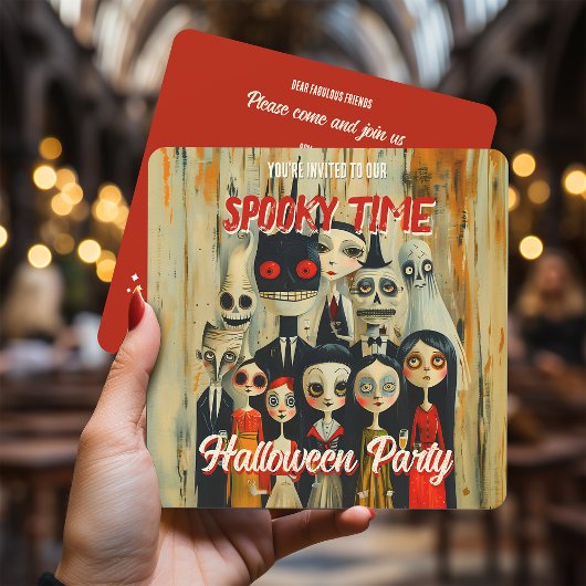 タイム不気味不気味ヴィンテージハロウィーン招待状 招待状