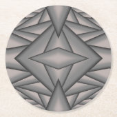 タイム凍ってい抽象芸術アート ラウンドペーパーコースター (正面)