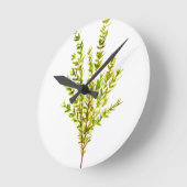 タイム植物薬草 ラウンド壁時計 (傾斜)