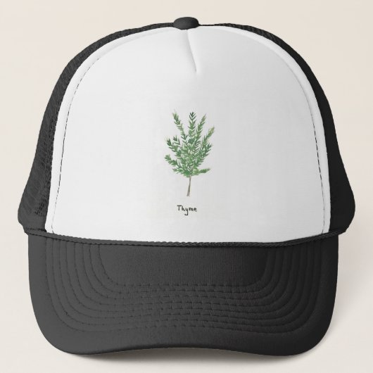 タイム植物 緑 ボタニカル ヴィンテージ ガーデン 植物 キャップ (正面)