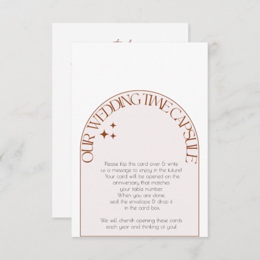 タイム結婚カプセル文具カード アドバイスカード (正面/裏面)