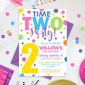 タイム2パーティー誕生日招待状2nd誕生日 招待状