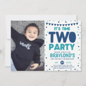 タイム2パーティー2nd誕生日招待状 招待状 (正面)