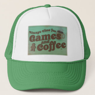 タイム4コーヒーとゲームおもしろいヴィンテージスタイル キャップ