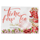 タイム4茶、お茶の花の誕生日 ラージペーパーバッグ (裏面)