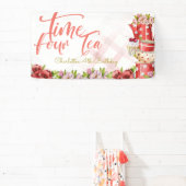 タイム4茶、お茶の花の誕生日 横断幕 (インサイチュ)