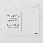 タイム ご愛顧ありがとう ハーブ ポストカード (裏面)