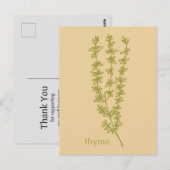 タイム サンクス フォー ユア ビジネス ハーブ ポストカード (正面/裏面)