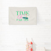 タイム・トゥ・パー・ティー – おもしろい・ゴルフをテーマにしたバチェロレッテ 横断幕 (インサイチュ)