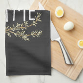 タイム・ハーブ植物 キッチンタオル (四つ折り)