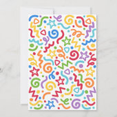 タイム フォー ア パーティー コンフェッティ バルーン 4歳の誕生日 招待状 (裏面)