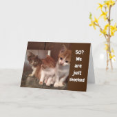 タイム・祝トゥ・ *50誕生日*起こせ！!カード カード (黄色い花)