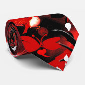 タイメンズアジアフローラレッドバード ネクタイ (ロール)