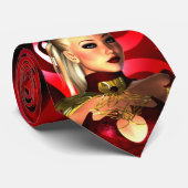タイメンズレッドビーナスガール2 ネクタイ (ロール)
