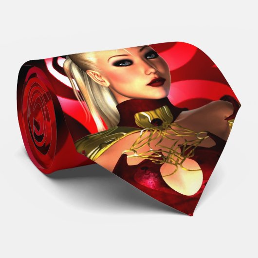 タイメンズレッドビーナスガール2 ネクタイ (ロール)