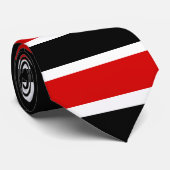 タイメンズレッド白黒ストライプ2 ネクタイ (ロール)