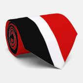 タイメンズレッド白黒 ストライプ ネクタイ (ロール)