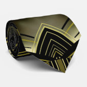 タイメンズ金ゴールドストライプベンドオンブラック ネクタイ (ロール)