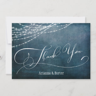 タイモダンエレガントプ&ライトティール(緑がかった色)ヴィンテージグランジ サンキューカード