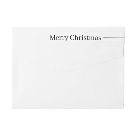 タイモダンプブラック&ホワイトクリスマス差出人住所 ラップアラウンドラベル (裏面)