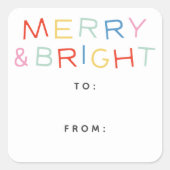 タイモダンプホリデーメリー&ブライトギフトラベル スクエアシール (正面)