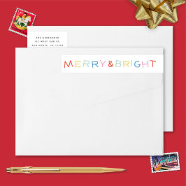 タイモダンプホリデーメリー&ブライト差出人住所 ラップアラウンドラベル