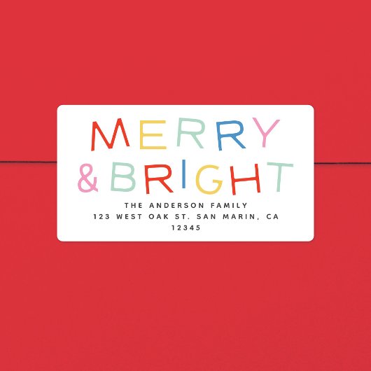 タイモダンプホリデーメリー&ブライト差出人住所 ラベル