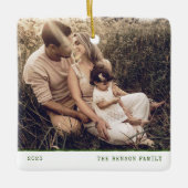 タイモダンプミニマルグリーンホリデーセラミックスオーナメント セラミックオーナメント (正面)