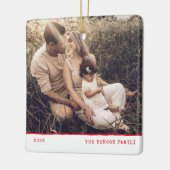 タイモダンプミニマルブライトレッドホリデイ セラミックオーナメント (左)