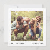 タイモダンプミニマルライターのクリスマスフォトコラージュ シーズンカード (正面)