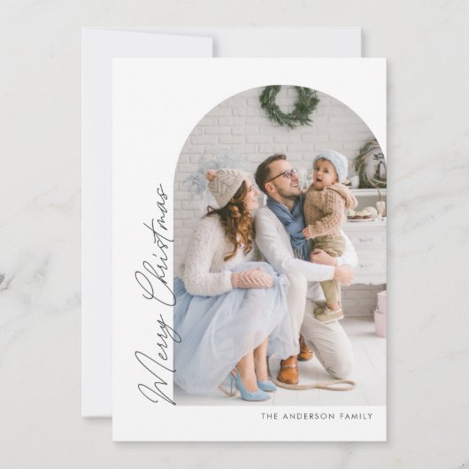 タイモダンプミニマルライターのクリスマス写真 シーズンカード (正面)