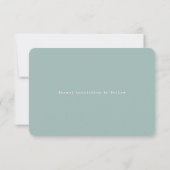 タイモダンプミニマルライターバラ結婚金ゴールドの緑 セーブザデート (裏面)