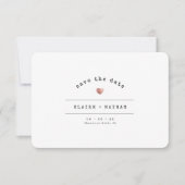 タイモダンプミニマルライターバラ結婚金ゴールドの緑 セーブザデート (正面)