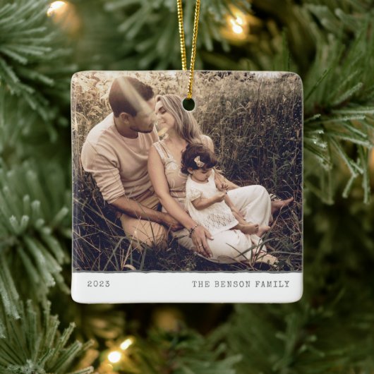 タイモダンプミニマル・グレイ・ホリデイ セラミックオーナメント (ツリー)