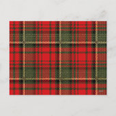 タイモダンプライター赤と金ゴールド格子柄Photo Holida シーズンポストカード (裏面)