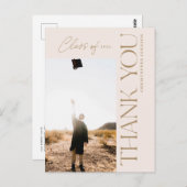 タイモダンプ卒業感謝の写真金ゴールド赤面 ポストカード (正面/裏面)