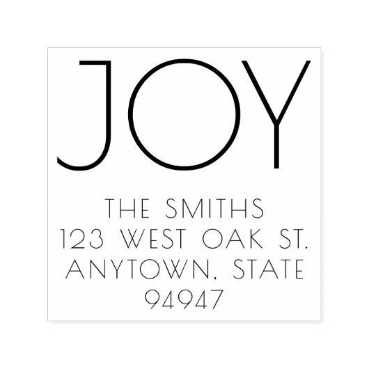 タイモダンプJOYホリデー差出人住所スタンプ セルフインキングスタンプ (デザイン)