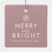 タイモダンペ&ピンク |写真 |家族のプレゼント セラミックオーナメント (裏面)