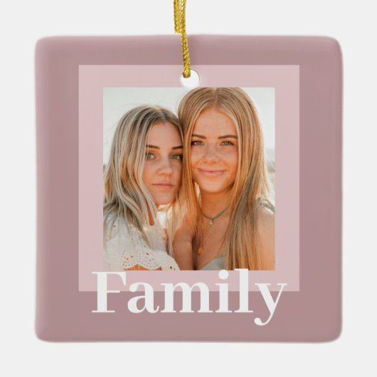 タイモダンペ&ピンク |写真 |家族のプレゼント セラミックオーナメント (正面)
