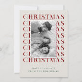 タイモダンポグラフィのクリスマスフォトホリデーカード シーズンカード (正面)