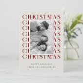 タイモダンポグラフィのクリスマスフォトホリデーカード シーズンカード (スタンド正面)