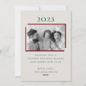 タイモダンポグラフィのクリスマスフォトホリデーカード シーズンカード (裏面)