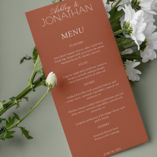 タイモダンポグラフィ中心の結婚披露宴 メニュー