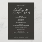 タイモダンポグラフィ中心結婚の プログラム (正面)