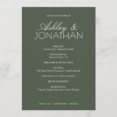 タイモダンポグラフィ中心結婚の プログラム (正面)